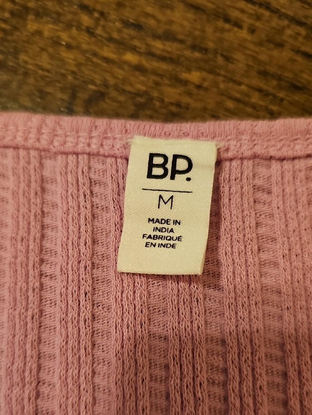 bp Lavender Ribbed Cropped Button-Front Tee - Picture 9 of 10